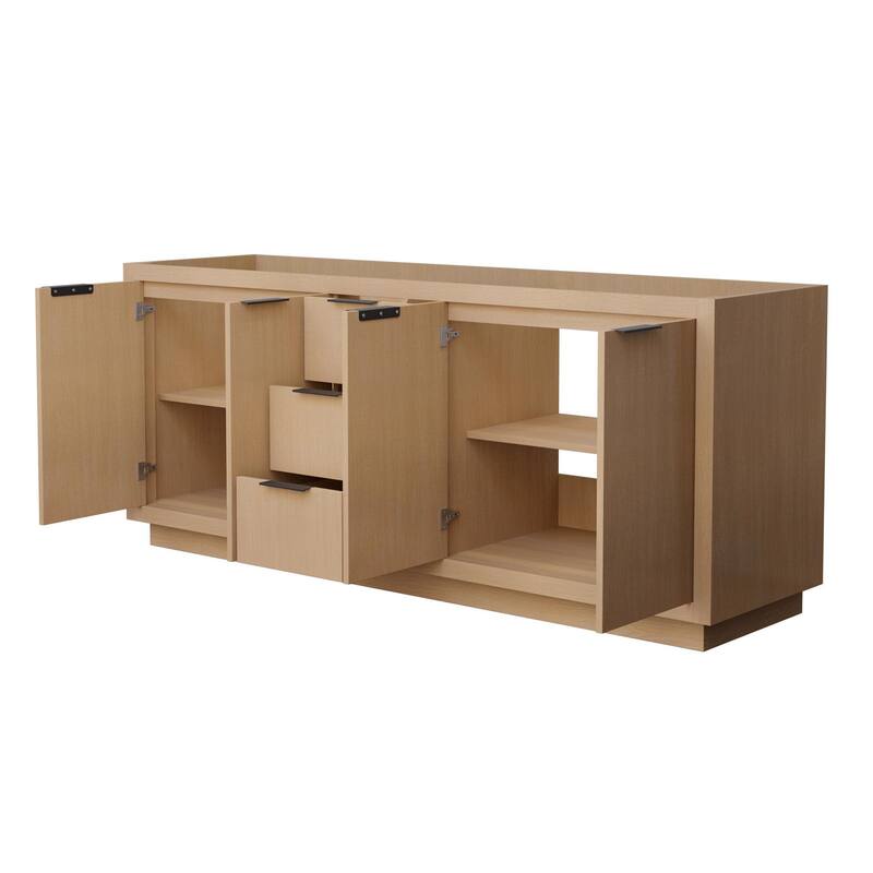 Wyndham Collection Maroni 80" Double Free Standing Vanity Cabinet Only