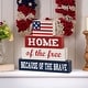 preview thumbnail 2 of 14, Glitzhome Patriotic/July 4th Free Standing Block Table Decor