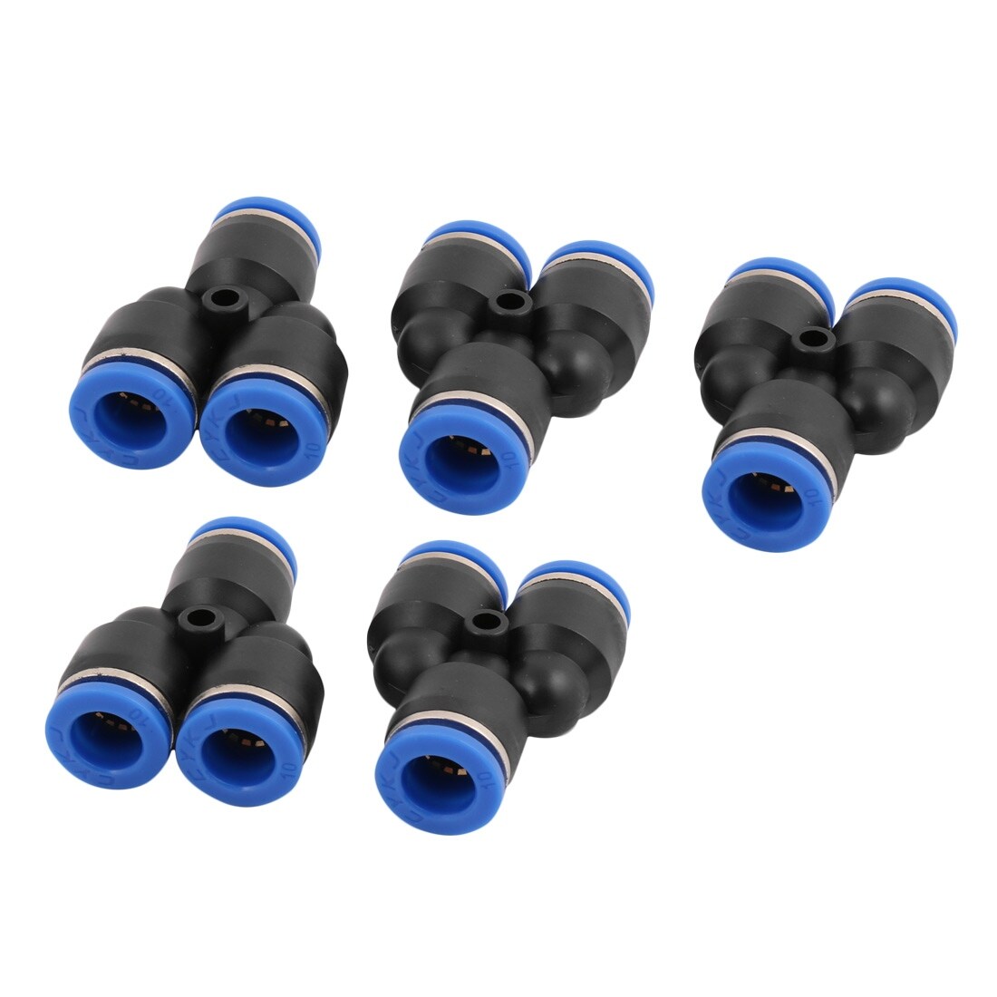 10Pcs 6mm Dia Y Type 3 Ways Hose Pneumatic Air Quick Fitting Push In Connector