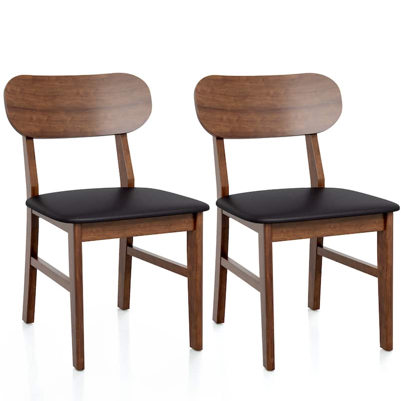 Rubber Wood Dining Chairs Set of 2