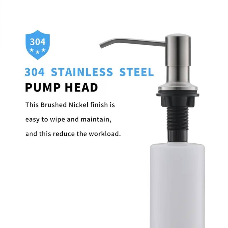 Dish Soap Dispenser for Kitchen Sink Lotion Dispenser 17 OZ Bottle Built in Design Refill from The Top