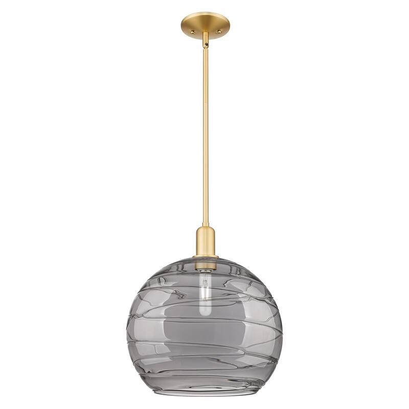 Innovations Lighting Endless Possibilities Arcadia - Athens Deco Swirl - 1 Light 14" Stem Hung Mini Pendant - Satin Gold