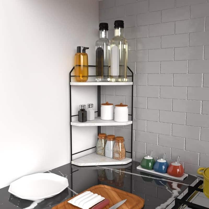 Corner Bathroom Counter Organizer