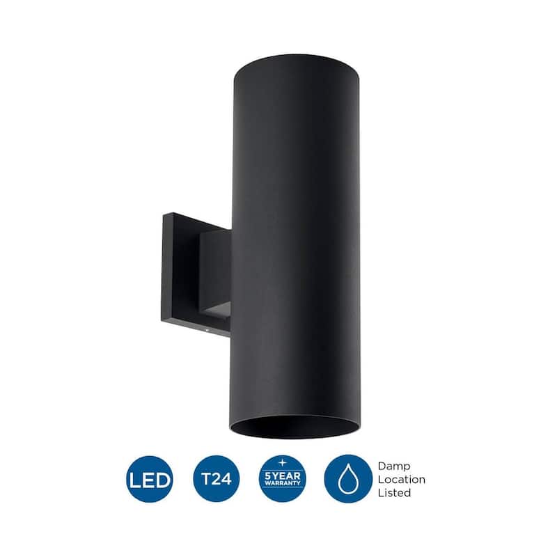 5" LED Outdoor Up Down Cylinder - 14" x 5" x 8.8750"