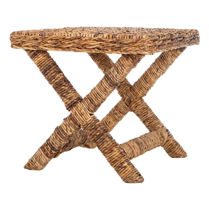 SAFAVIEH Suzette Natural Wicker x-Bench - 22" x 22" x 19.5" - 22Wx22Dx20H
