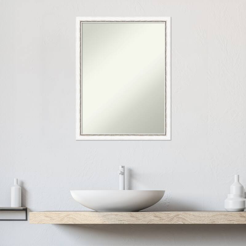 Morgan Non-Beveled Wood Framed Bathroom Vanity Wall Mirror