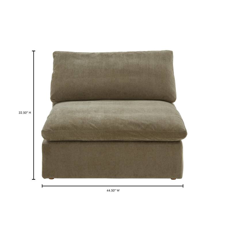 Aurelle Home Corbin Modern Modular Sectional Piece - Slipper Chair