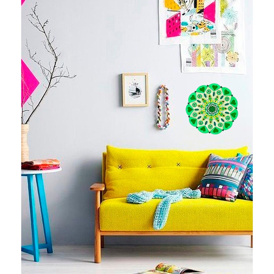 Mandala Heart Wall Decal, Mandala Heart Wall sticker,-image