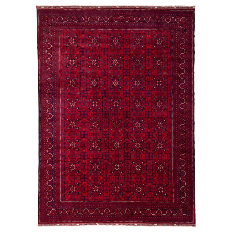 ECARPETGALLERY Hand-knotted Finest Khal Mohammadi Red Wool Rug - 9'8 x 13'1