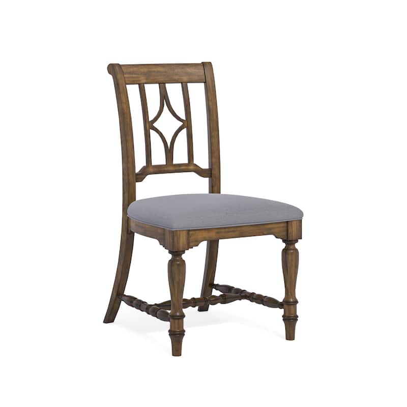 Plymouth Gray Wood Upholstered Dining Chair - 22" x 40" x 26" - 22" x 40" x 26" - Single - Gray