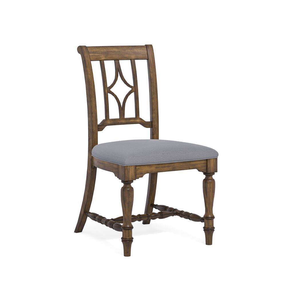 Plymouth Gray Wood Upholstered Dining Chair - 22" x 40" x 26"