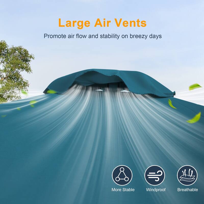 LIVOOSUN 6x9Ft Patio Market Umbrella Weather-Resistant Table Umbrella