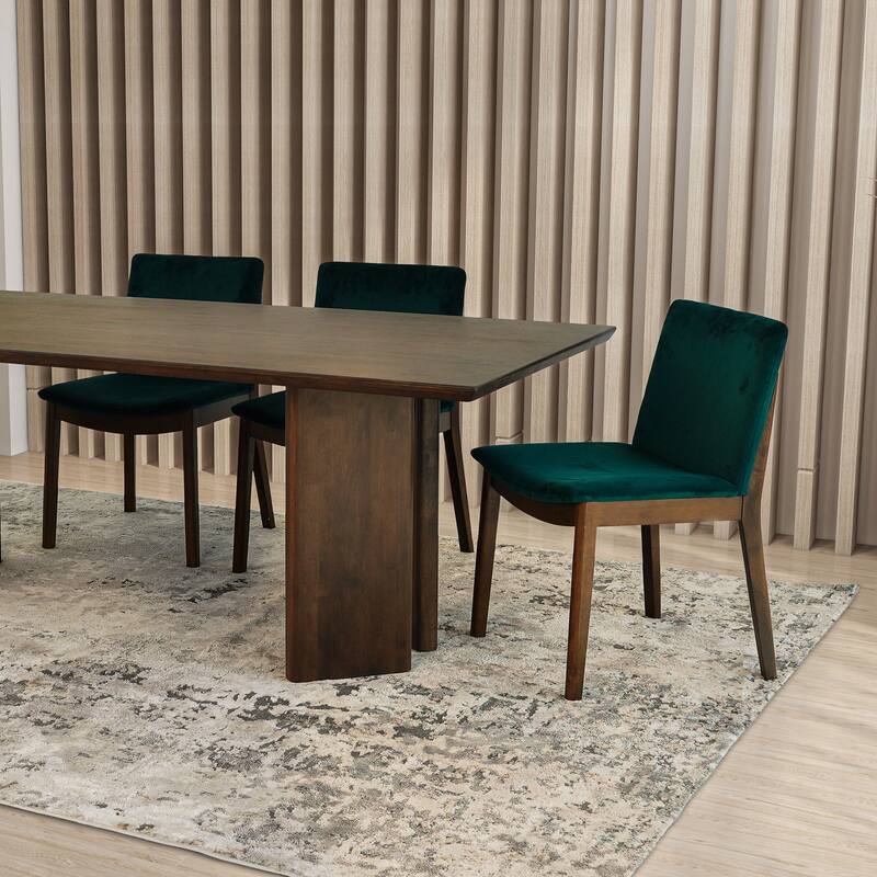 Sakuma 86" Japandi Style Solid Wood Rectangular Dining Table