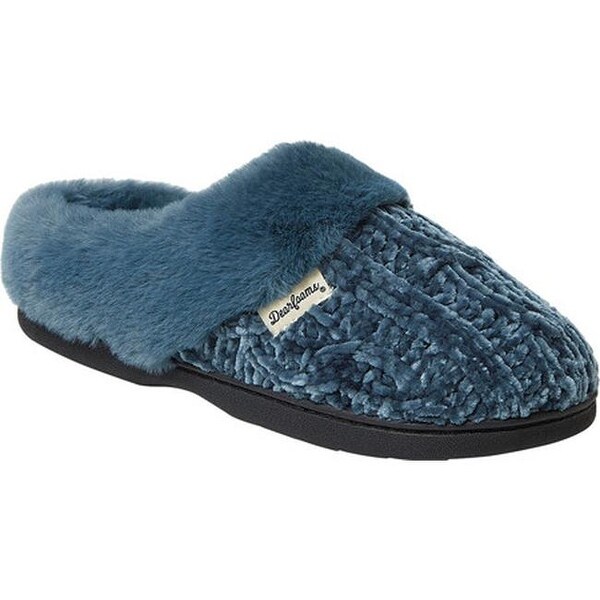 dearfoams chenille womens clog slippers