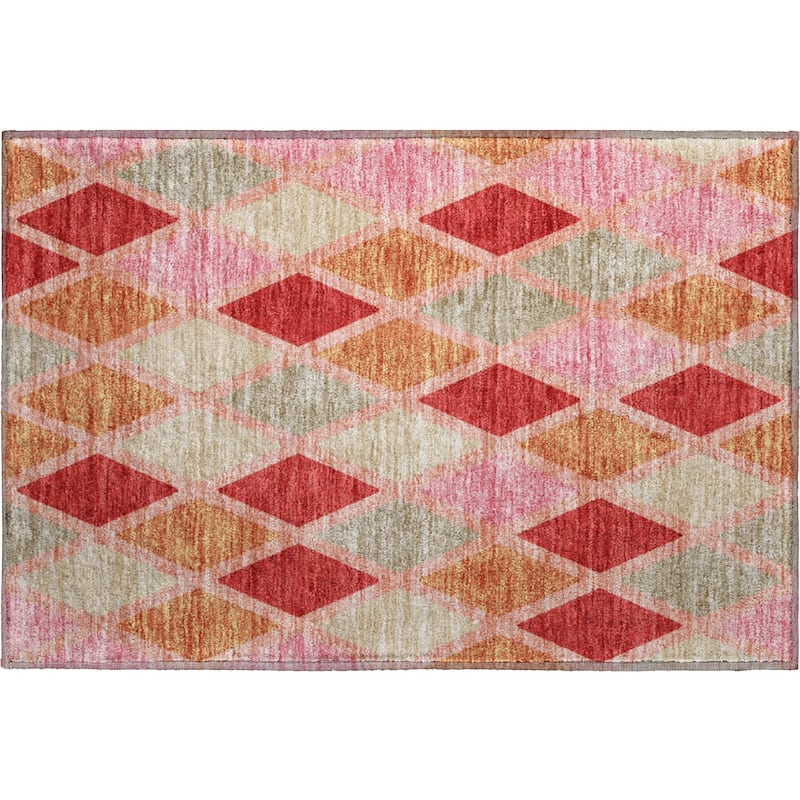 Premium Washable Super Soft Mosaic Diamonds Mayfield Rug