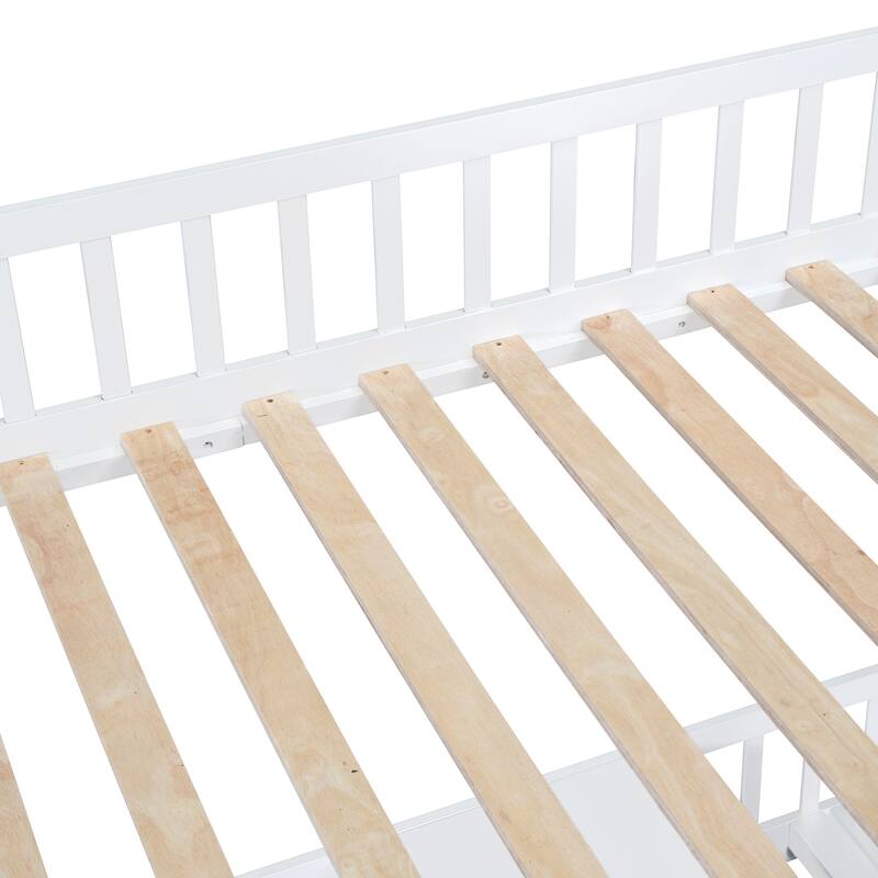 Stairway Bunk Bed w/Changeable Table, Turn into Upper Bed & Down Desk