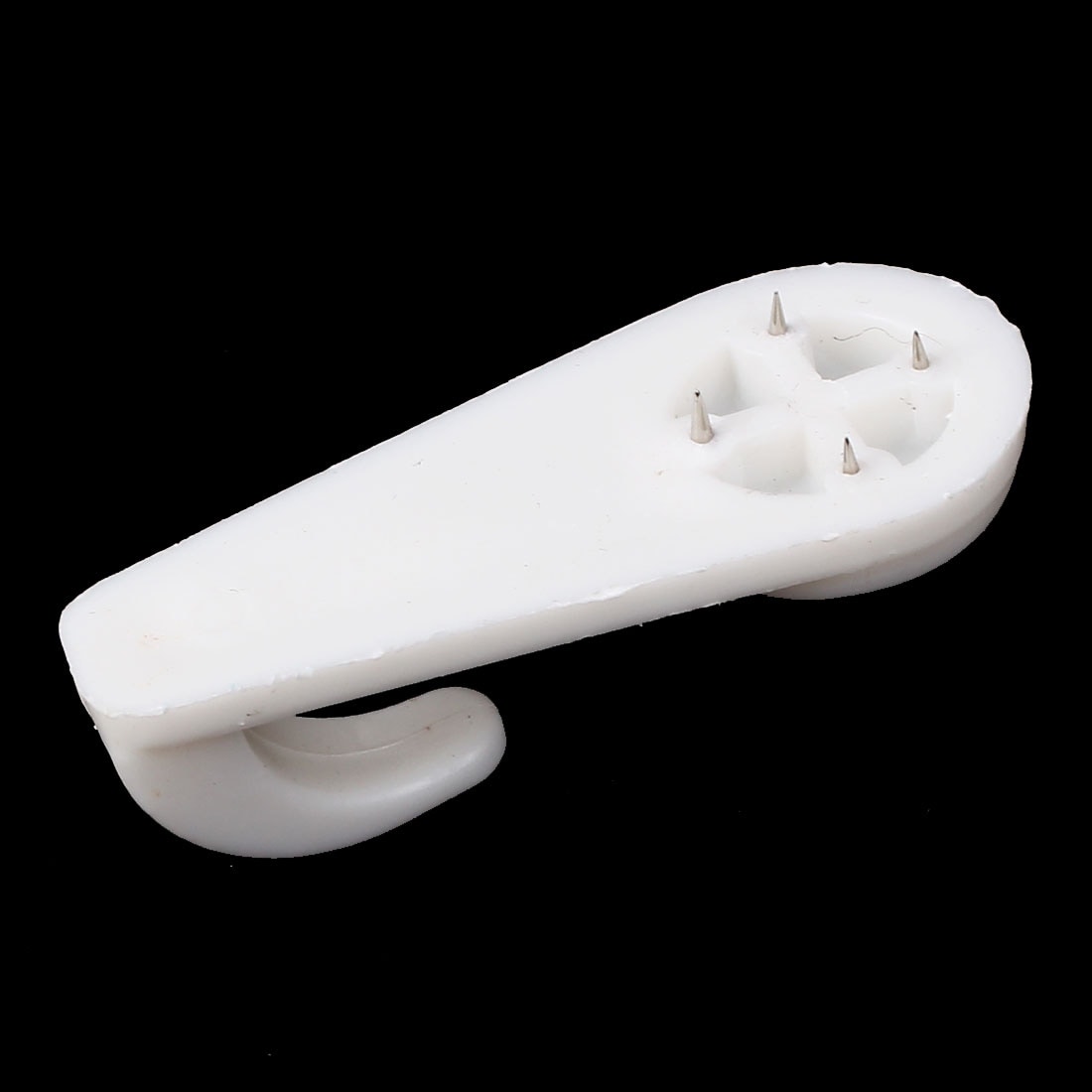 50mmx20x15mm White Plastic Hard Wall Picture Frame Nail Hook Hanger 8pcs - 8 Pcs