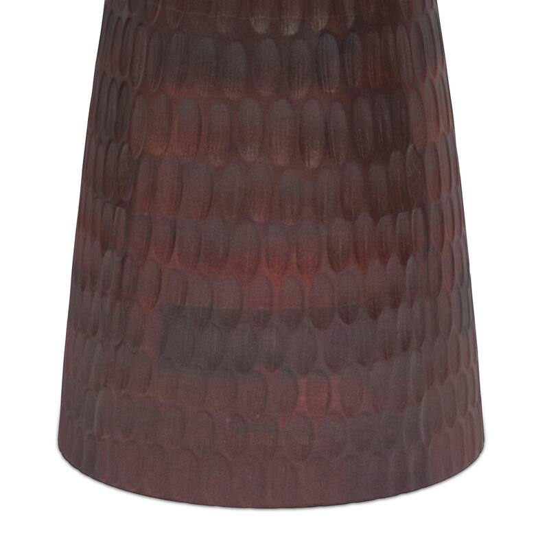 WYNDENHALL Violeta SOLID MANGO WOOD and Metal 16 inch Wide Round Contemporary Side Table - 16" d x 16" w x 20" h