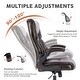 preview thumbnail 10 of 19, Ergonomic High Back Office Chair, Swivel Task Chair with Adjustable Flip-up Armrest, PU Leather Computer Desk Chairs with Wheels