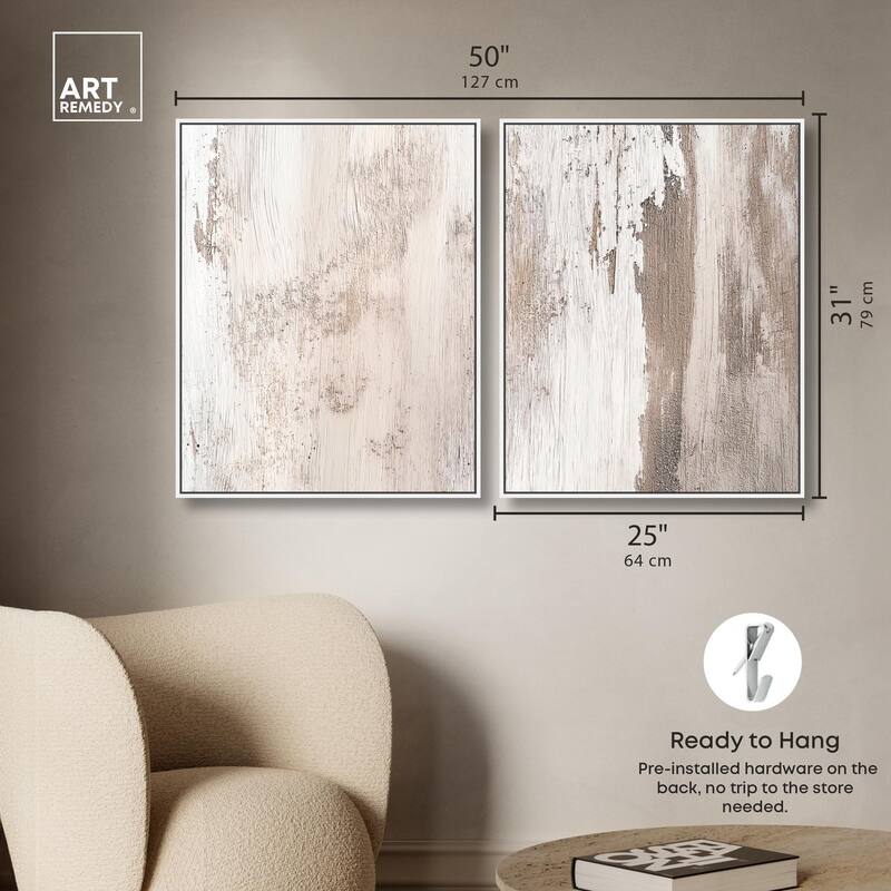 Striated Texture III Canvas Set of 2 by Art Remedy