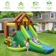 preview thumbnail 5 of 6, Kids Inflatable Jungle Bounce House Castle with Blower - Multi - 12.5" x 11.5" x 7.5" (L x W x H)