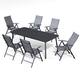 Option 81.5in-Black-Table&Grey-Chair