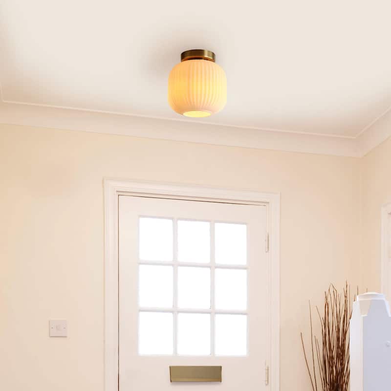 Globe Electric 91005472 Lily 8" Wide Semi-Flush Ceiling Fixture with