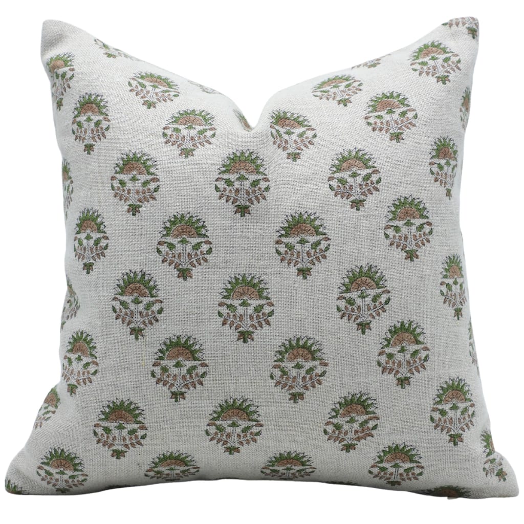 Fabdivine Linen Bohemian Block print pillow Cover