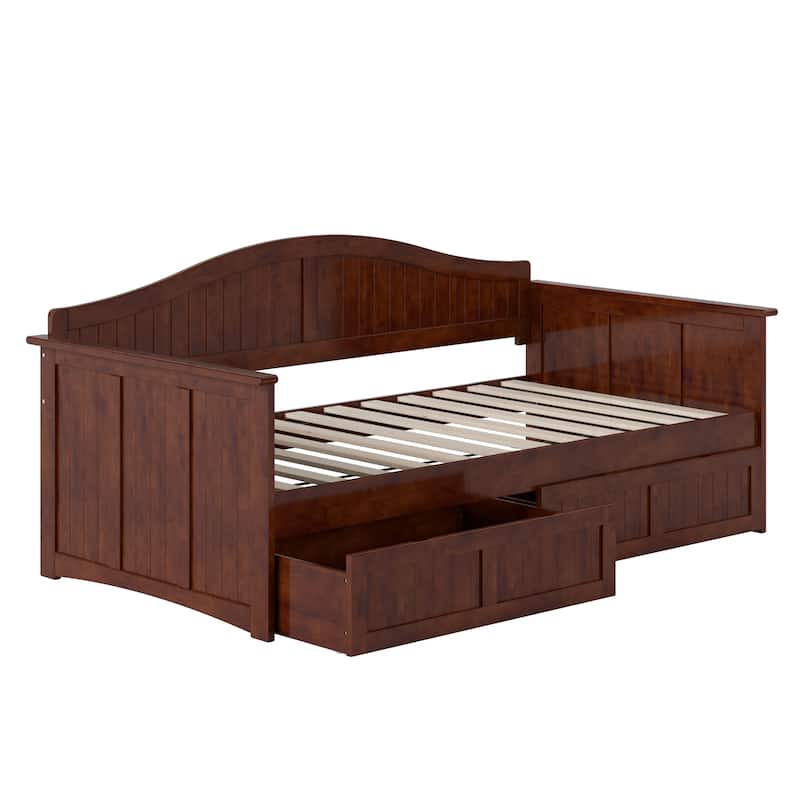 Nantucket Twin Wood Daybed with Set of 2 Drawers