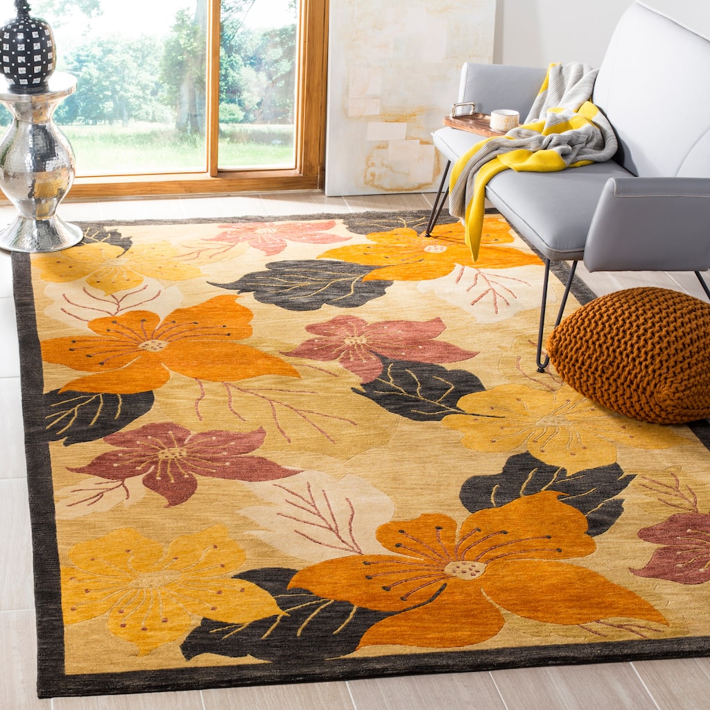 SAFAVIEH Couture Hand-knotted Tibetan Leoncie Modern Wool Rug