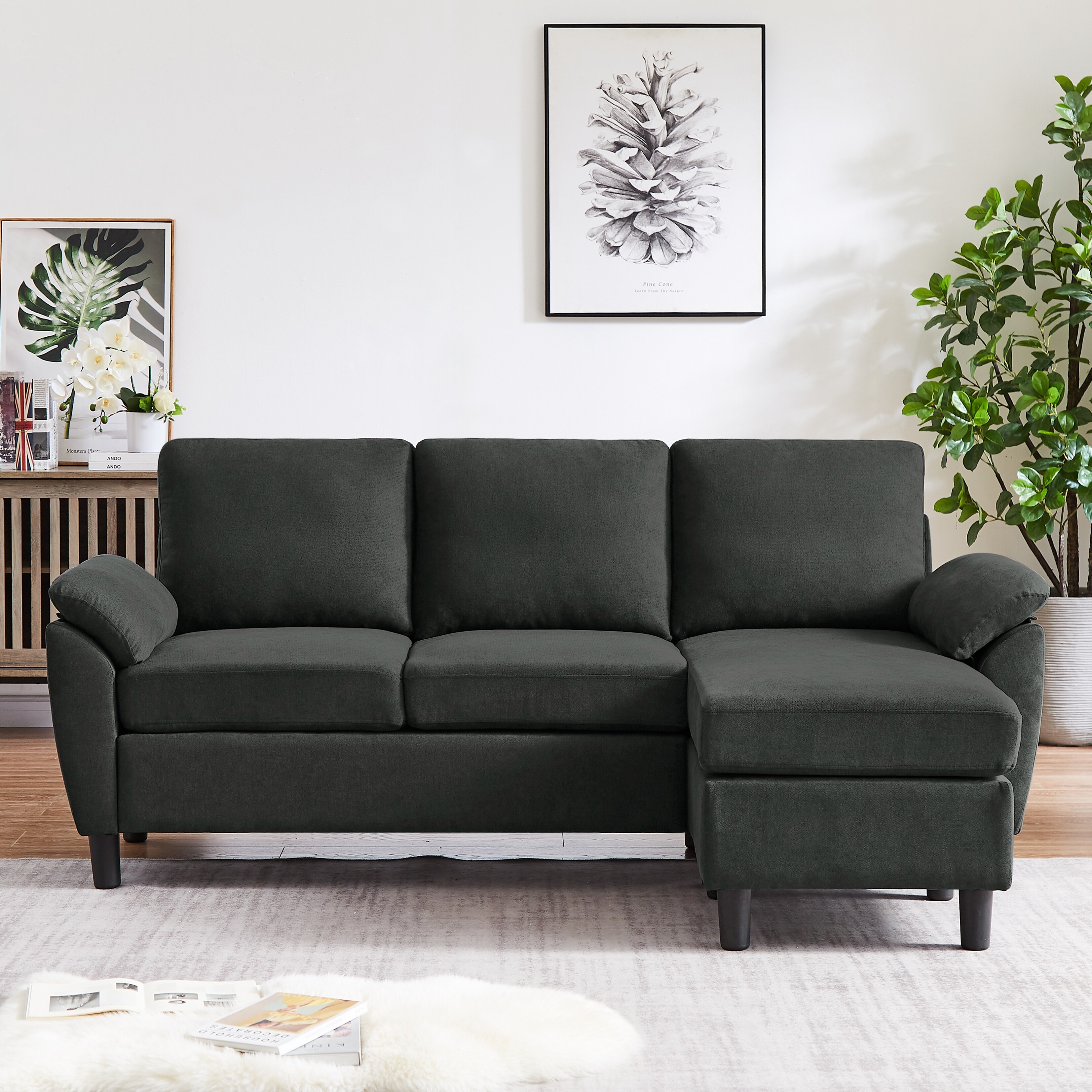 L shaped fold out hot sale couch