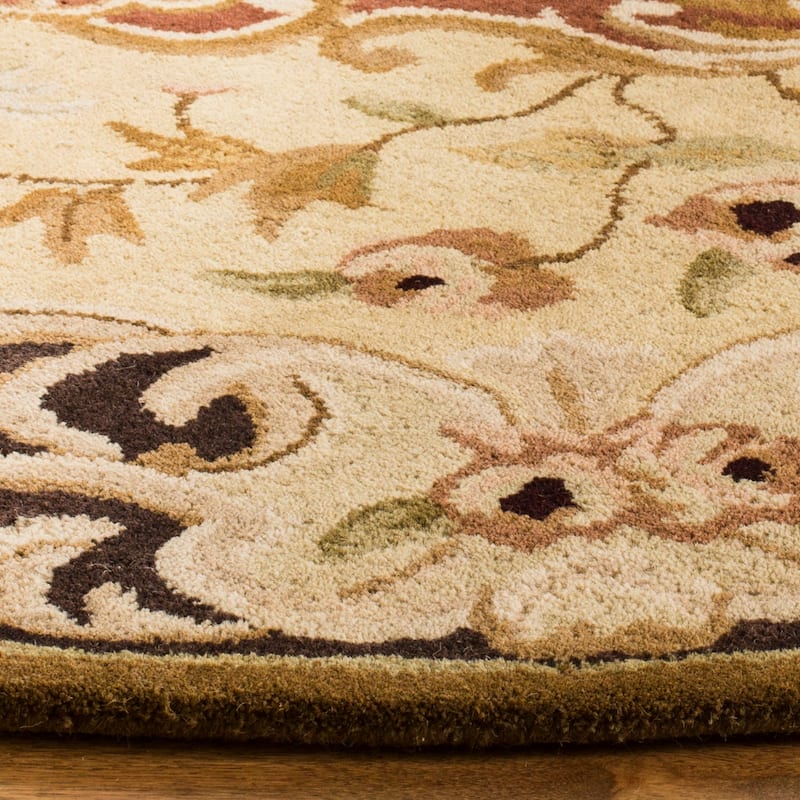 SAFAVIEH Handmade Classic Selvaggia Traditional Oriental Wool Rug - 7'6" x 9'6" Oval - Gold/Cola