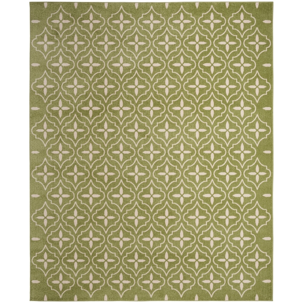 Nourison Sandy Indoor / Outdoor Blue Moroccan Area Rug