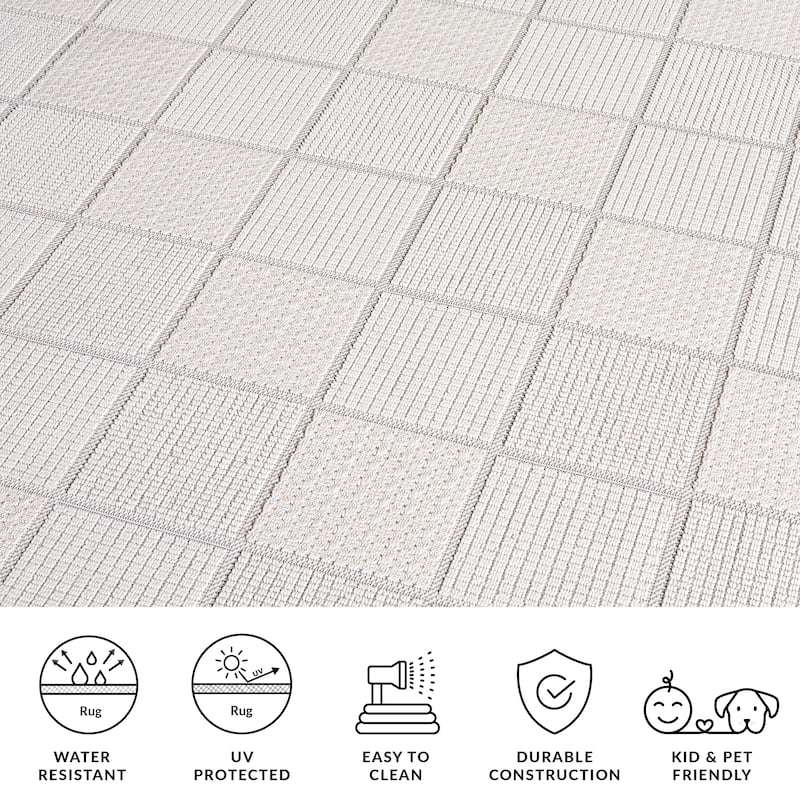 SAFAVIEH Veranda Antonietta Washable Indoor/Outdoor Rug - Weather Resistant & Easy Cleaning