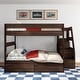 preview thumbnail 2 of 22, Max and Lily Modern Farmhouse Queen Over Queen Bunk Bed With Staircase and Storage Drawers