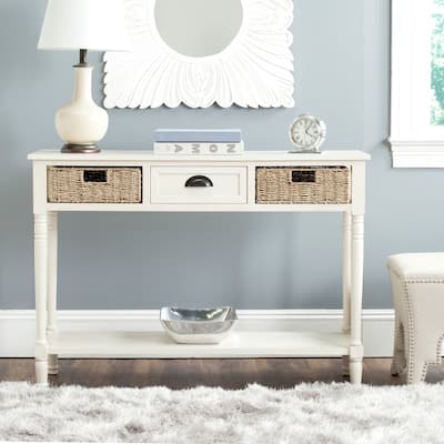 SAFAVIEH Winifred White Console Table - 44.5" x 13.4" x 31.5"