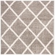 preview thumbnail 12 of 67, SAFAVIEH New York Shag Friedliese Trellis 1.2-inch Thick Rug 6'7" Square - Grey/Ivory - Square