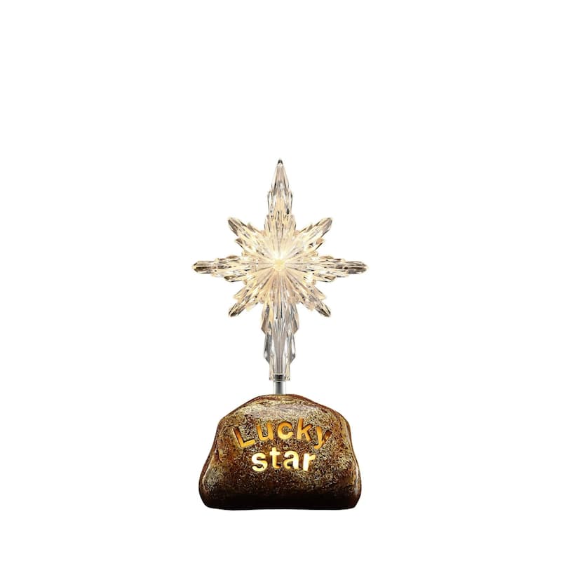 LED Lighted Bethlehem Lucky Star Christmas Decorations - 14.5" - Set of 2
