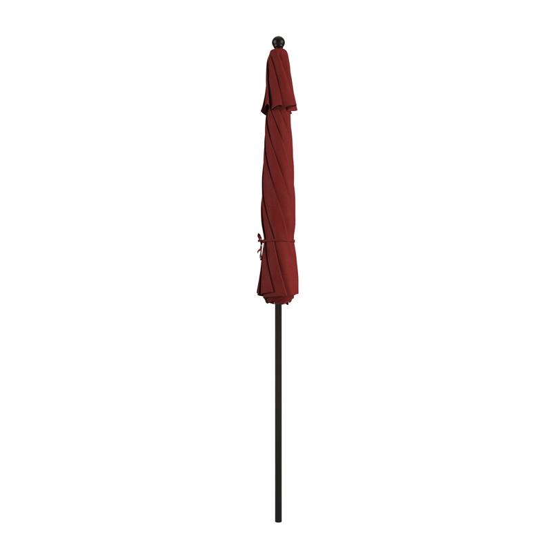 California Umbrella 9' Rd. Aluminum Frame, Fiberglass Rib Market Umbrella with Olefin Fabric, Base Not Included