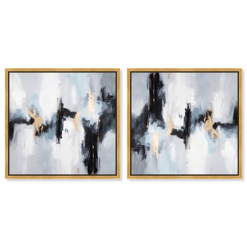Foggy Paris Canvas by Art Remedy - 30" x 20" - Gold