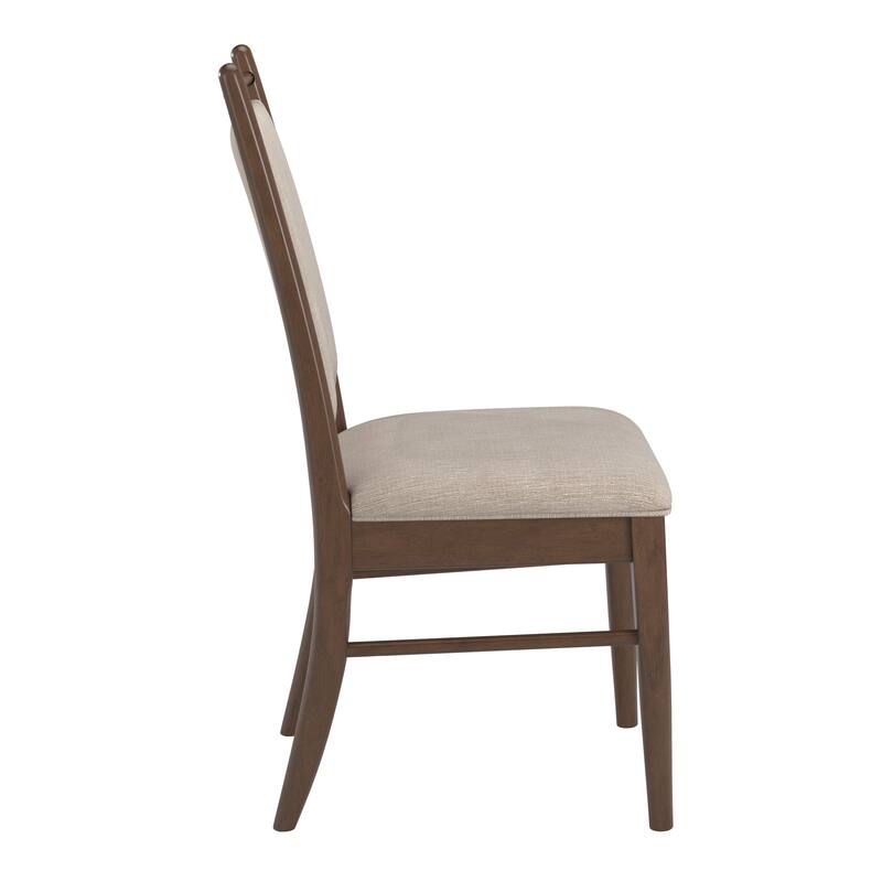 Harstad Wood Finish Beige Fabric Dining Chair (Set of 2) by iNSPIRE Q Modern