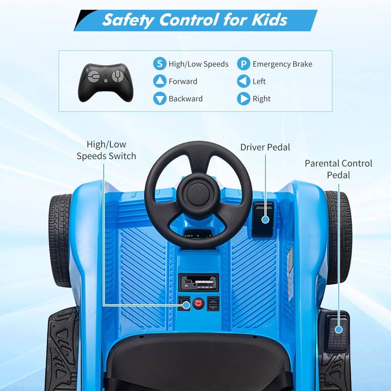 2 Seaters 4-Wheelers Electric Ride On Toy for Kids