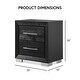 preview thumbnail 2 of 14, Furniture of America Alaric Modern Black Solid Wood Nightstand with 2 Drawers and USB Ports