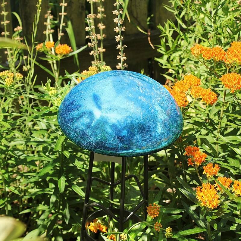 Achla Designs Glass Toadstool Gazing Globe Ball, 9 Inch Diameter