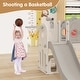 preview thumbnail 2 of 15, 8 in 1 Toddler Slide, Indoor/Outdoor Playset & Slide, Kids Slide for Toddlers Age 1-3, Baby Slide with Basketball Hoop - N/A