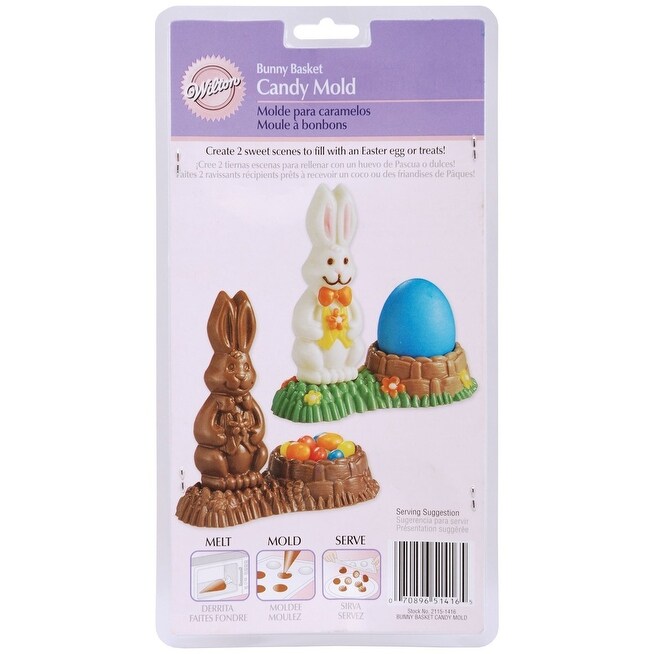 Shop Wilton Bunny Basket 4 Cavity Mold Contains 2 Detailed Candy