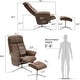 preview thumbnail 28 of 26, MCombo Swivel Recliner with Ottoman, Modern Armchair with Heavy Duty Aluminum Base