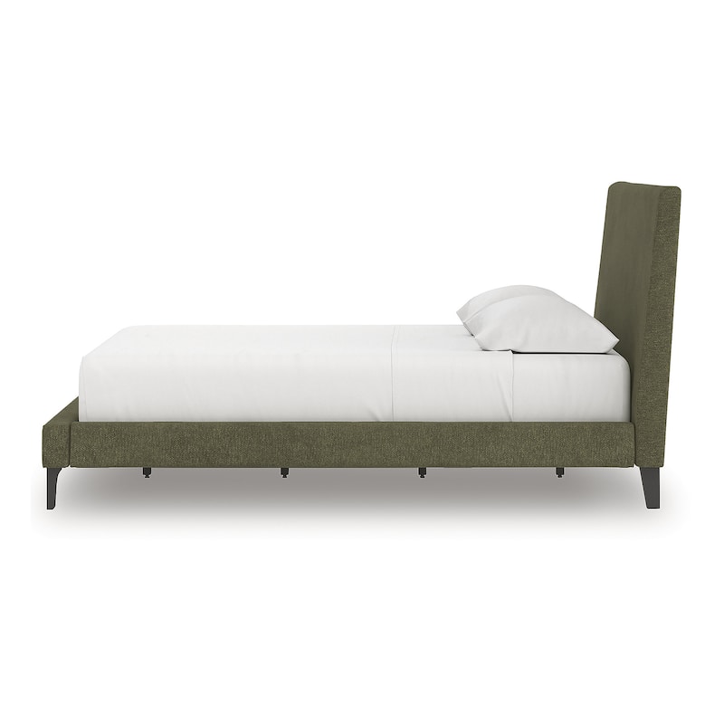 Signature Design by Ashley Zadilyn Sage Green Upholstered Bed with Roll Slats