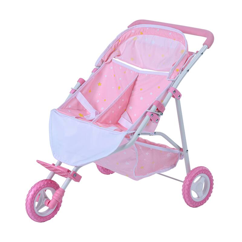 Olivia's Little World Twinkle Stars Princess Deluxe Baby Doll Stroller