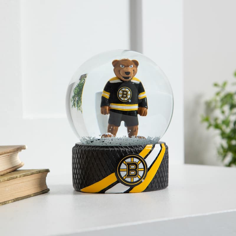 Boston Bruins 5 in. Glass Tabletop Snow Globe
